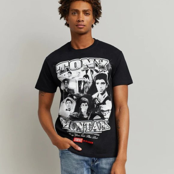 New Reason X Scarface Tony Montana 80's T-Shirt Shirt Black - Picture 3 of 5
